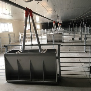 Mangiatoia per suini a secco e umido in acciaio inossidabile 304 per allevamento di suini con divisore alimentatore a doppia faccia a quattro teste - Product Image 5