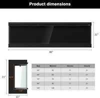 Cheminée électrique encastrée à 3 côtés de 60 pouces, Kalsubo Smart WiFi 251, flamme RGB, double chauffage 750W 1500W, application de contrôle à distance, certifiée ETL