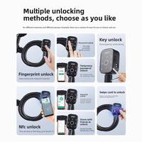 Serrure de vélo numérique intelligente portable TUYA avec carte électronique NFC, application mobile Tuya Cloud et déverrouillage par empreinte digitale et clé