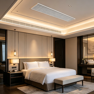 Diffuseur linéaire à fentes pour plafond HVAC - Nouveau design 2026, grille d'aération en aluminium sur mesure pour hôtel, bureau, hôpital, blanc JRUID-LINE - Product Image 6