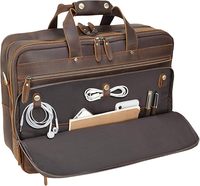 Luxe 14 pouces blanc Crazy Horse en cuir véritable porte-documents de direction étanche souple bureau sac d'affaires pour réparer pochette d'ordinateur