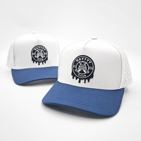 Gorra de Golf Deportiva de 5 Paneles, Impermeable, de Oxford Dobby, Unisex, MOQ Bajo, OEM, Perforada con Láser, Hidrófuga, de Secado Rápido