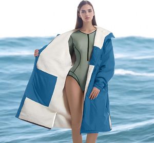 Custom Logo Long Sleeve Changing Drying Robe Adult Waterproof <strong>Surfing</strong> Poncho Winter Swimming Windproof Diving <strong>Coat</strong> - Product Image 1