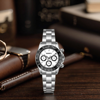 Montre sport de luxe de haute qualité pour homme, avec logo personnalisé, bracelet en acier inoxydable, étanche, nouvelle collection.