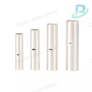 アルミニウムケーブル端子0.5-6mm2 22-10AWG,200個入りクリンプスプライスコネクタ非絶縁フェルールバットコネクタ銅 - Product Image 1