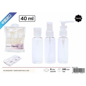 Spruzzatore da 40ml + Dispenser 3 pezzi-accessori di bellezza - Product Image 1