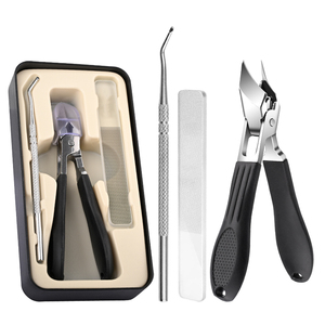 Juego Profesional de Manicura y Pedicura de Alta Calidad, 3 Piezas, Cortaúñas y Limas de Uñas de Acero Inoxidable en Caja - Product Image 1