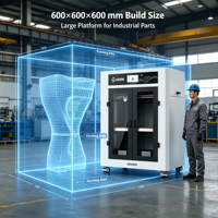Imprimantes 3D industrielles série AX-H600, volume d'impression 600x600x600mm, prise en charge du PLA, nivellement automatique et connectivité Wi-Fi USB, haute vitesse