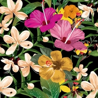 Tissu de robe à motif tropical imprimé numérique personnalisé