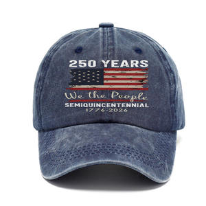 ABD 250. Yıldönümü Yıkanmış Beyzbol Şapkası 1776-2026 Vatansever Bayrak Kartal Baskılı Retro Eskitilmiş Şapka - Product Image 6
