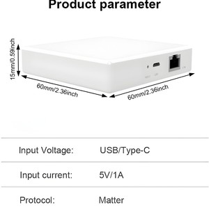 Nuovissimo Gateway Hub Smart Home Tuya Matter Thread Cablato 2026 con Alexa, Google Home, HomeKit, Ampia Copertura e <span class=keywords><strong>Connessione</strong></span> Stabile - Product Image 3