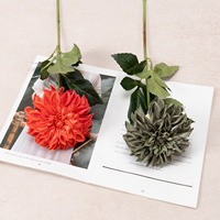 Bunga Sutra Buatan Tanaman Palsu Batang Tunggal Dahlias Warna-warni Model DLH-850 Perlengkapan Ruangan Lembut Dekorasi Jendela Fotografi