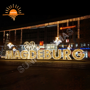 Grand spectacle éclairé étanche LED commercial en stock lettres de Noël personnalisées IP65 pour les décorations de motif de parc de Noël de centre commercial - Product Image 3