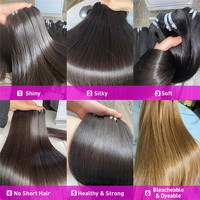 Venta al Por Mayor de Paquetes de Cabello Humano Vietnamita Crudo Tejido 15A Doble Estirado Liso Recto Extensión de Cabello Humano Camboyano 100% Virgen Remy