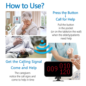 Système d'appel infirmier sans fil pour hôpital, vente directe d'usine, alarme SOS, système d'appel d'urgence pour patients, système de télécopie infirmier, 1 écran, 16 sonnettes - Product Image 2