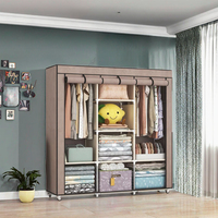 Armoire métallique pliable multifonctionnelle sur pied pour le rangement de vêtements et de literie pour bébé/enfant dans la salle de bain