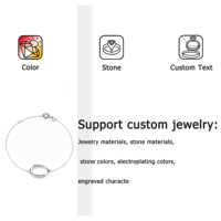 Bracelets tendance en argent sterling 925 pour femmes, bijoux fantaisie avec accents de zircon cubique