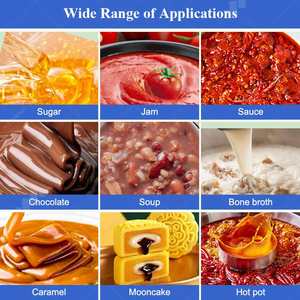 Mesin Pencampur Karamel Jam dengan Pengaduk Miring, Panci Masak Uap, Ketel Berjaket dengan Mixer - Product Image 6