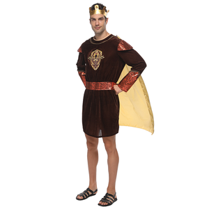 Costume de fantaisie de fête d'Halloween Costume de costume de roi royal médiéval pour hommes - Product Image 6