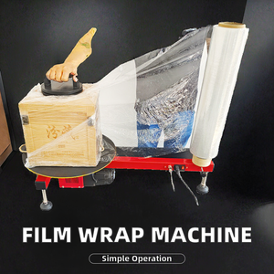 Electric Semi-Automatic Stretch Film <b>Wrapping</b> <b>Machine</b> Cans Packaging for Apparel Textiles Cans Plastic Film Roll - Product Image 2