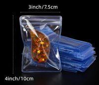 Bolsas de plástico gruesas con logotipo personalizado, bolsas transparentes con cierre de cremallera para joyería Diy, bolsas colgantes, bolsas de almacenamiento resellables