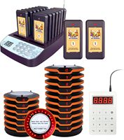 Système d'appel pour restaurant 2-16 buzzers 300FT avec signal sonore et vibration pour hôtel, camion de restauration, café, église, infirmierie, bar 315/433MHz Garantie 1 an
