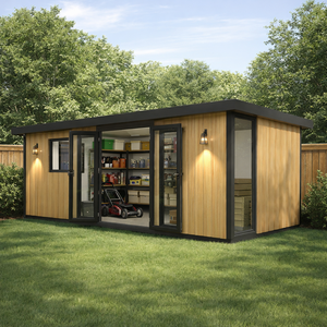 Capannoni da Giardino in Struttura d'Acciaio, Edifici per Stoccaggio Esterno, Casette da Giardino Moderne Personalizzate - Product Image 1