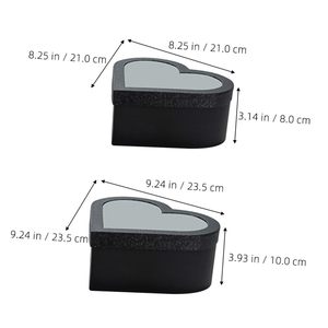 Cajas de Regalo de Cartón Negro en Forma de Corazón Personalizadas <span class=keywords><strong>con</strong></span> Ventana, Estilo Romántico para Regalos Personalizados - Product Image 2