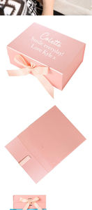 Individuelles Logo faltbare magnetische starre Verpackung aus Karton elegante Geschenkbox mit Band - Product Image 5