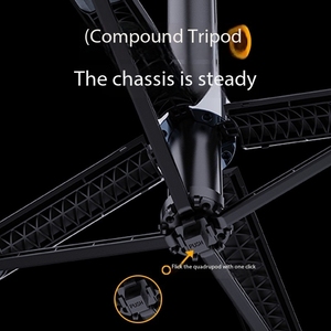 2025 Jan mới hiệu quả chi phí 720 độ 2 trục xoay 1.75m dễ dàng mở Quad đứng quadripod Chân máy ảnh tự sướng thanh - Product Image 4