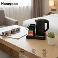 Ensemble de plateau avec bouilloire électrique sans fil pour chambre d'hôtel, fournitures essentielles pour la chambre à coucher
