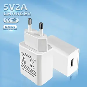 CE認定5V2A充電器携帯電話USB壁充電器EUプラグキューブブリック充電器iPhone用高速クイック5V1AUSB充電器