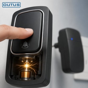 Campanello Wireless OUTUS con Portata di 300m, Impermeabile, 36 <span class=keywords><strong>Suonerie</strong></span>, 4 Livelli di Volume, Ricevitore Plug-in per Casa e Ufficio - Product Image 3