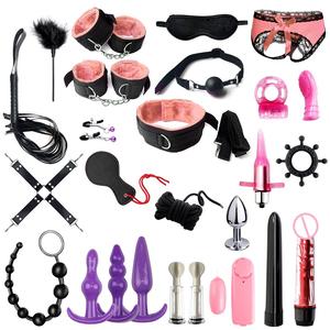 26 Stuks Set Seksspeeltjes Tepelklemmen Handboeien Zweeptouw Anale Vibrator Binding Bondage Set Voor Paar Seksspelletjes - Product Image 5