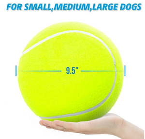 Köpekler için büyük tenis topu 9.5 "şişme dev tenis topları Pet Chew oyuncak köpek tenis topu büyük Pet oyuncaklar komik açık spor - Product Image 2