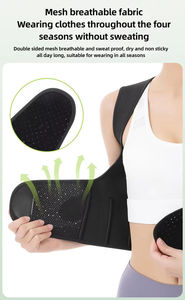 Correcteur de posture dorsal réglable avec sangles de traction croisées en X pour adultes, usage quotidien au bureau - Product Image 4
