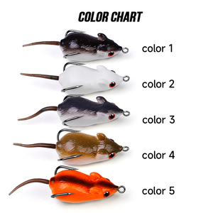 OEM ODM Señuelo de pesca de silicona de 50mm y 9g, suave, realista, tipo rata y rana artificial, para pesca en superficie de pez cabeza de serpiente, lubina y <span class=keywords><strong>lucio</strong></span> - Product Image 5