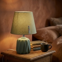 Lampe de table en céramique de style simple avec abat-jour en tissu pour la décoration de la maison, bureau, salon, chambre à coucher, lecture