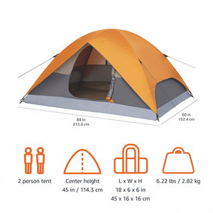 Aluminum Pole Double Layer Ultralight Four-season Outdoor <b>Waterproof</b> 3000 mm Backpacking One Bedroom 1-2 Person Camping <b>Tent</b> - Product Image 5