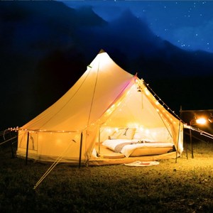 Villa de lona de algodón de 320gsm plegable para playa, tiendas de lujo para exteriores, hotel, lona, complejo turístico, <span class=keywords><strong>camping</strong></span> - Product Image 1
