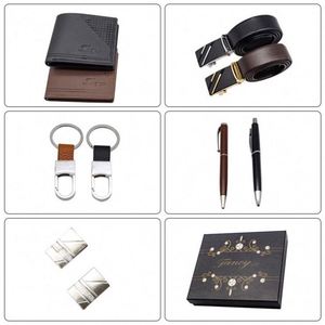 Coffret cadeau pour homme, montre, portefeuille, porte-clés, ceinture, stylos, coffret de luxe avec boîte - Product Image 3