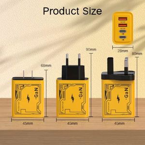 PD 120W <b>Smart</b> Car Charger Dual Type-C & Dual USB Multi-Port Adapter for Fast Mobile Phone Charging - Product Image 4