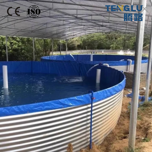 Bassin à poissons galvanisé sur mesure pour systèmes aquaponiques, culture intégrée de poissons et de légumes - Product Image 1
