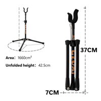 Support de tir à l'arc en carbone pur pliable avec support en silicone réglable en forme de U pour arc recurve et longbow