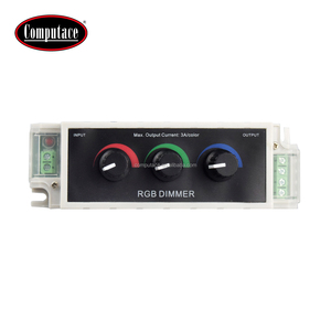 Contrôleur de gradation LED RGB à 3 canaux, 3A par canal, montage sur rail DIN, pilote de gradation PWM pour bande lumineuse RGB DC12-24V - Product Image 1