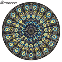Cercle rond pilates réformateur accessoires microfibre nature caoutchouc tapis de yoga 1.4m