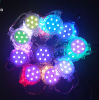 Fuente de Luz Puntual LED de 5cm, DC24V, 50mm, RGB SMD5050, IP65, Impermeable, de Alta Luminosidad