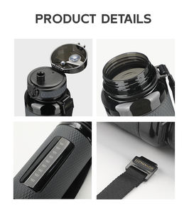 Bouteille d'eau réutilisable Tritan 800 ml avec infuseur à thé et logo personnalisé UZSPACE, idéale pour la consommation directe, les voyages et la rentrée scolaire - Product Image 4