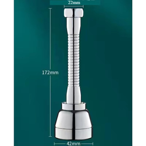 En gros, Rallonge de robinet universelle flexible en laiton, avec filtre purificateur anti-fuite rotatif allongé pour salle de bain - Product Image 4
