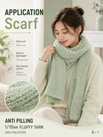 100% Polyester Dyed Fluffy Fancy Yarn 10NM Anti-Pilling Eco-Friendly for Sweater Scarf Hat and Winter Knitwear Production